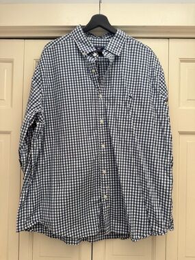 Vineyard Vines Navy & White Gingham Button-Down Shirt
